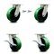 Service Caster 6 Inch Kingpinless Green Poly on Steel Wheel Caster Swivel Locks 2 Brakes, 2PK SCC-KP30S620-PUR-GB-BSL-2-SLB-2 - alternate 1